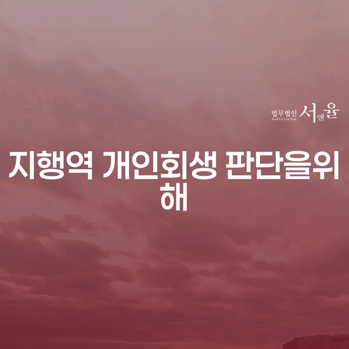 지행역 개인회생 판단을위해