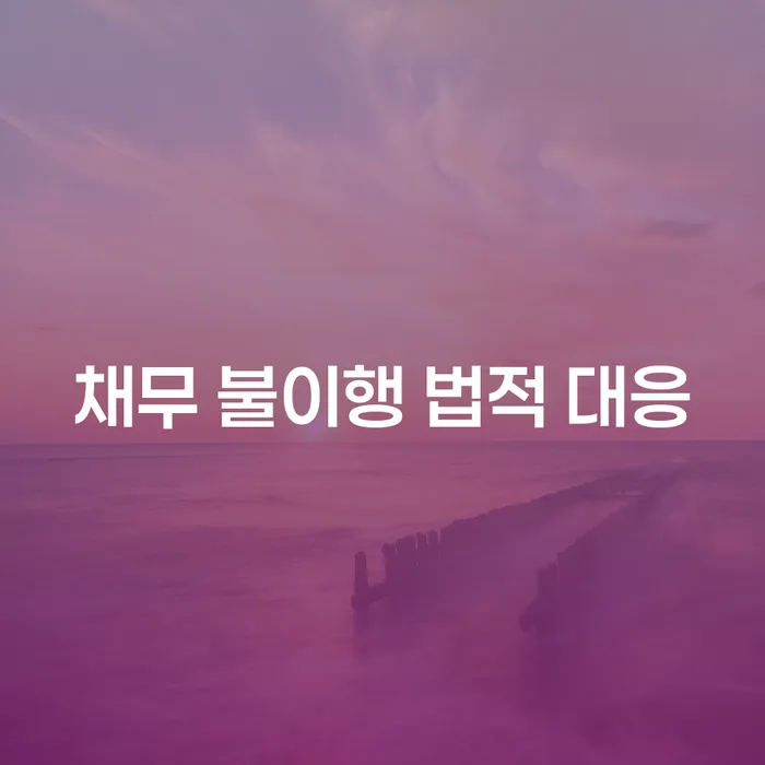 채무 불이행 시, 법적 대응 방법이 궁금하신가요?