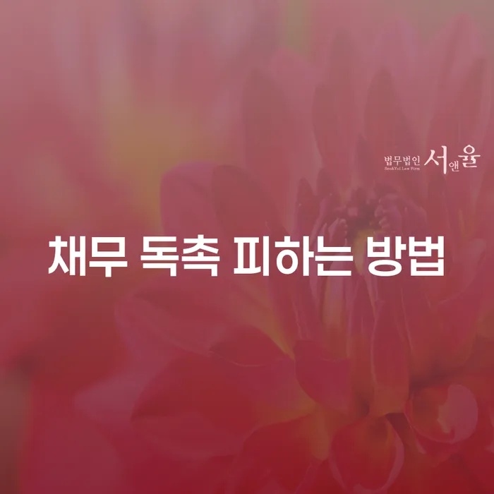 채무 독촉을 피하는 방법은 무엇일까요?