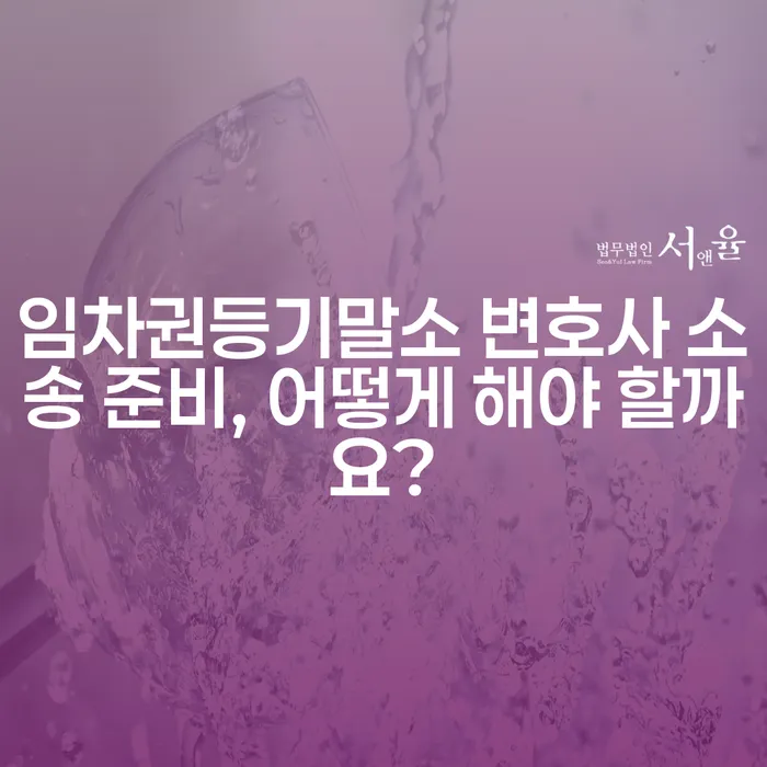 임차권등기말소 변호사 소송 준비, 어떻게 해야 할까요?